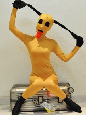 Supply Lycra Tights Yellow Dog Models Full Body Morph Costume with Second Skin Suits Catsuit Zentai Suit Morph Costume Suits